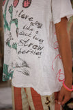 Magnolia Pearl Ducks Love Strawberries Tee TOP 2756-TRUE-OS