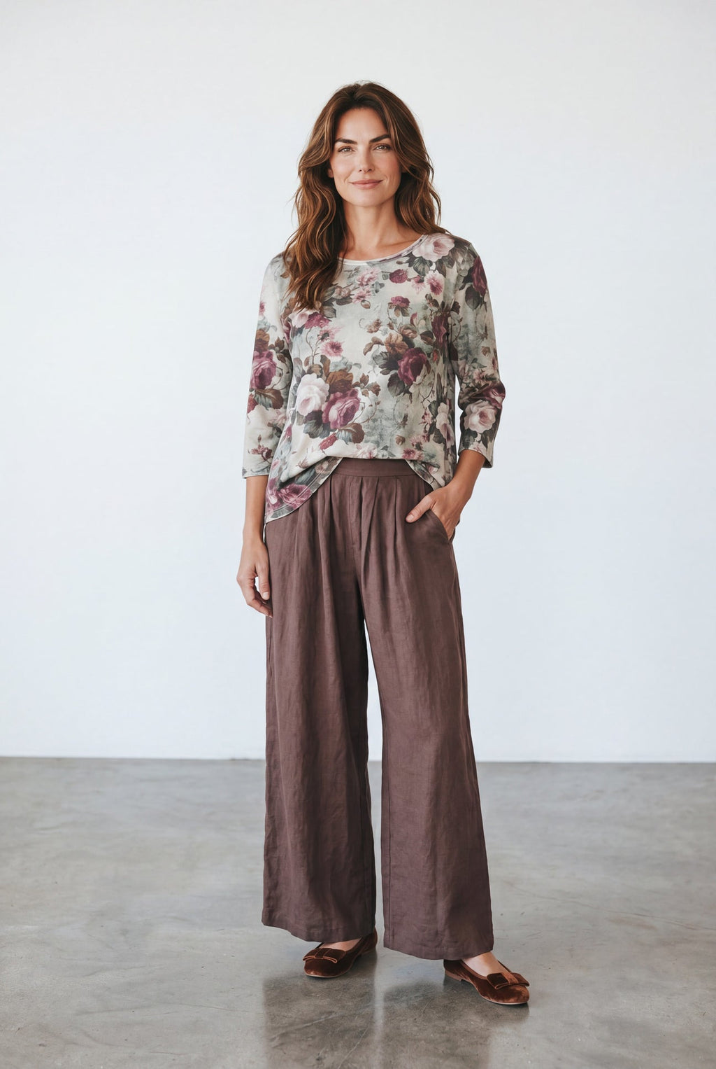 Talk to me in Flowers Tee. Vintage inspired relaxed fit top. Bloomsbury Rose miss roses sister violet l - Stay Wild Collective