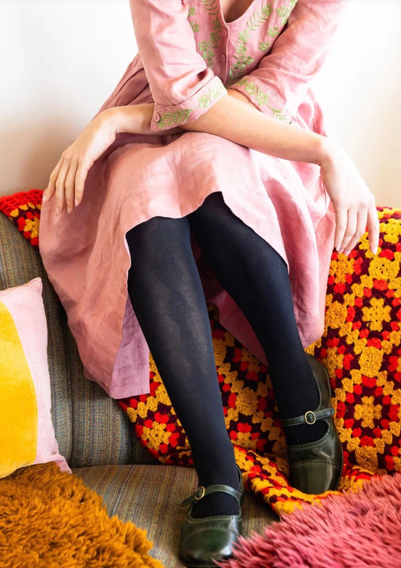 Tightology T02 – ‘Pine Black’ Organic Cotton Tights - Stay Wild Collective  Hoisery