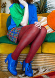 Tightology T02 – ‘Pine Red’ Organic Cotton Tights - Stay Wild Collective  Hoisery
