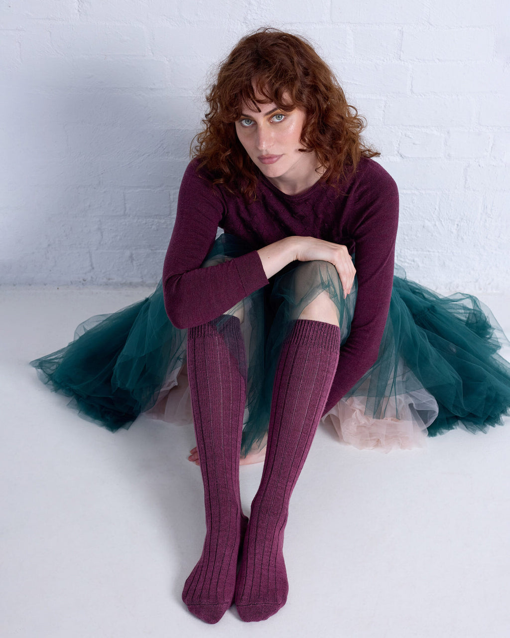 Tightology Long Rib Merino Wool Socks – mauve - Stay Wild Collective