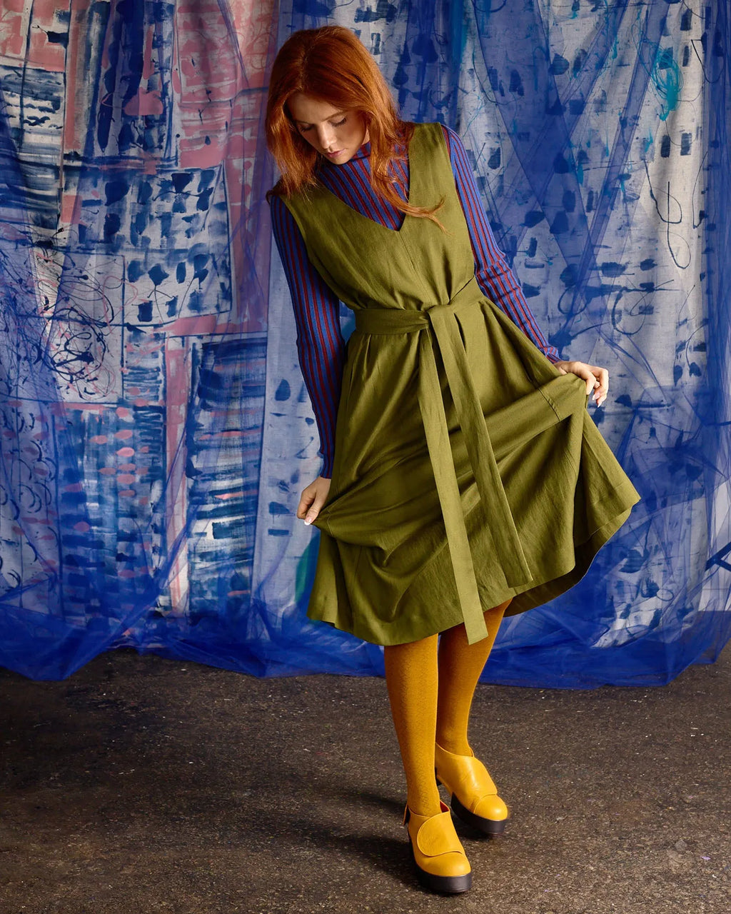 Tightology T01 – ‘Geo Ochre’ Merino Wool Tights - Stay Wild Collective  Hoisery