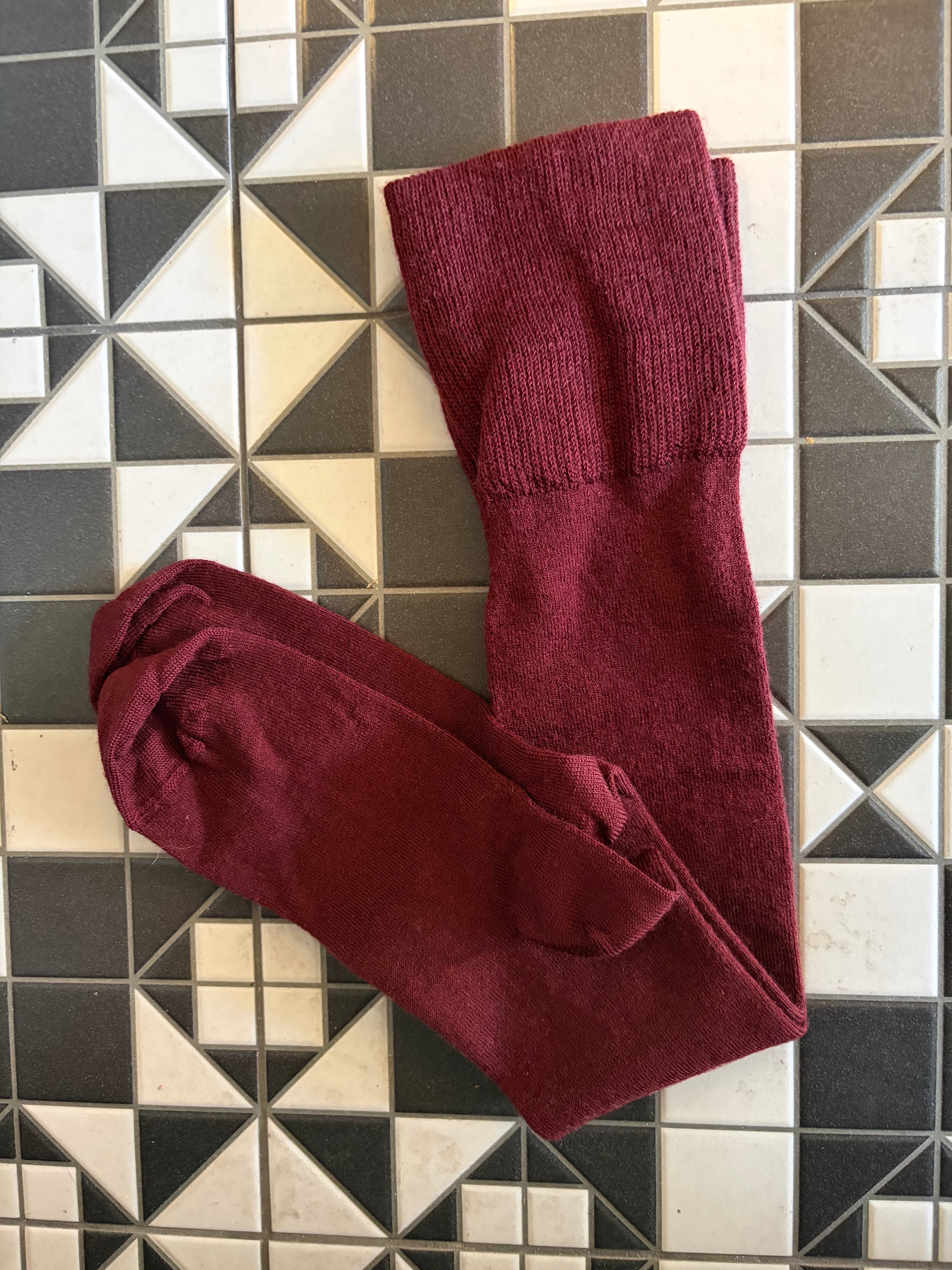Socks  Tightology T13 ‘Element maroon Merino Wool Socks - Stay Wild Collective