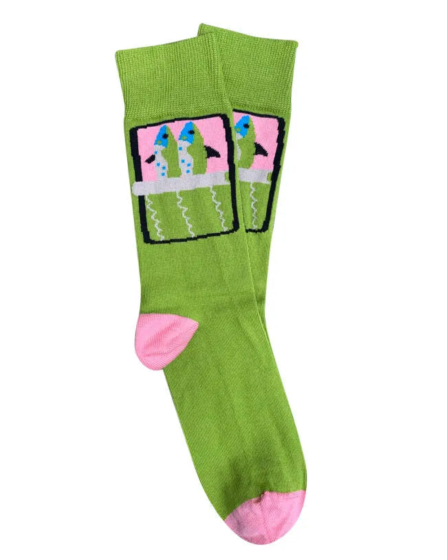Tightology T14 ‘Sardines Green’ Cotton Socks - Stay Wild Collective  Socks