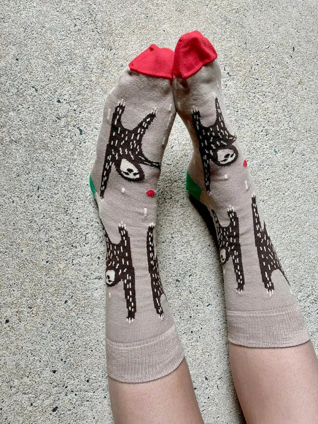 Tightology T14 ‘Sloth Taupe’ Cotton Socks - Stay Wild Collective  Socks
