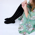 Socks  Tightology T16 ‘Dotty Merino black Wool Socks - Stay Wild Collective