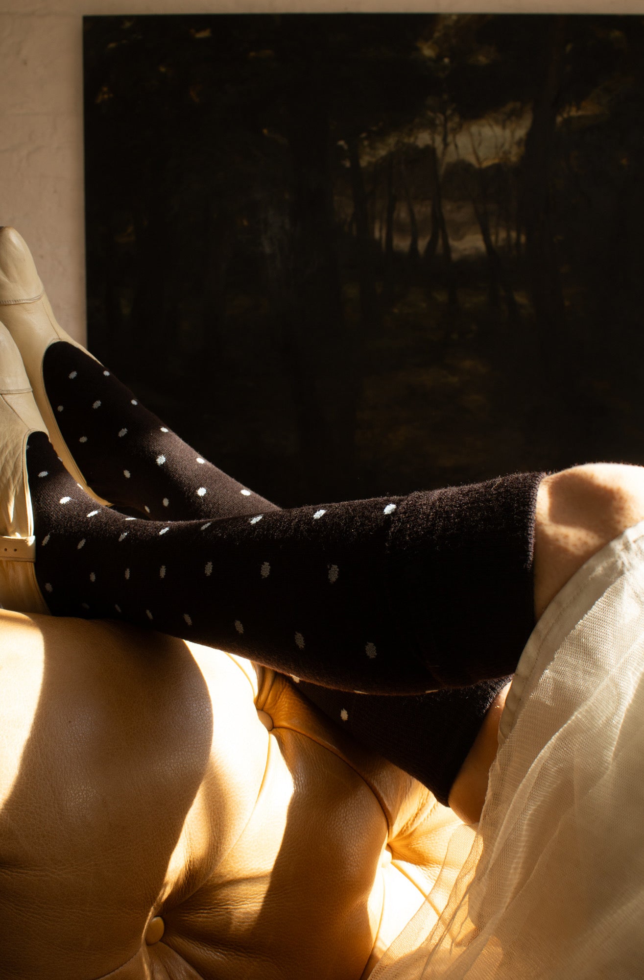 Socks  Tightology T16 ‘Dotty chocolate Merino Wool Socks - Stay Wild Collective