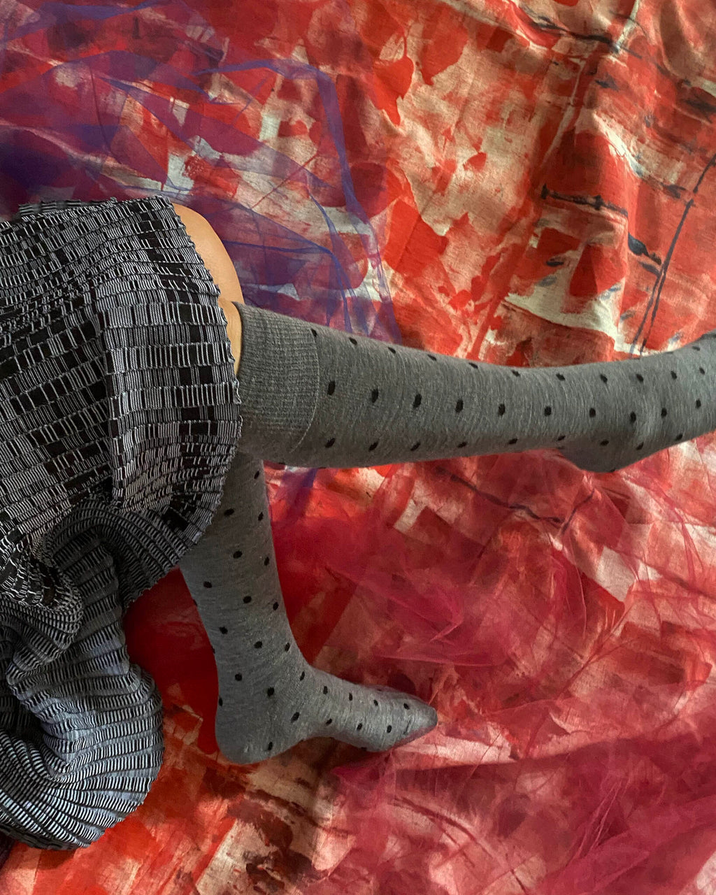 Socks  Tightology T16 ‘Dotty grey Merino Wool Socks - Stay Wild Collective