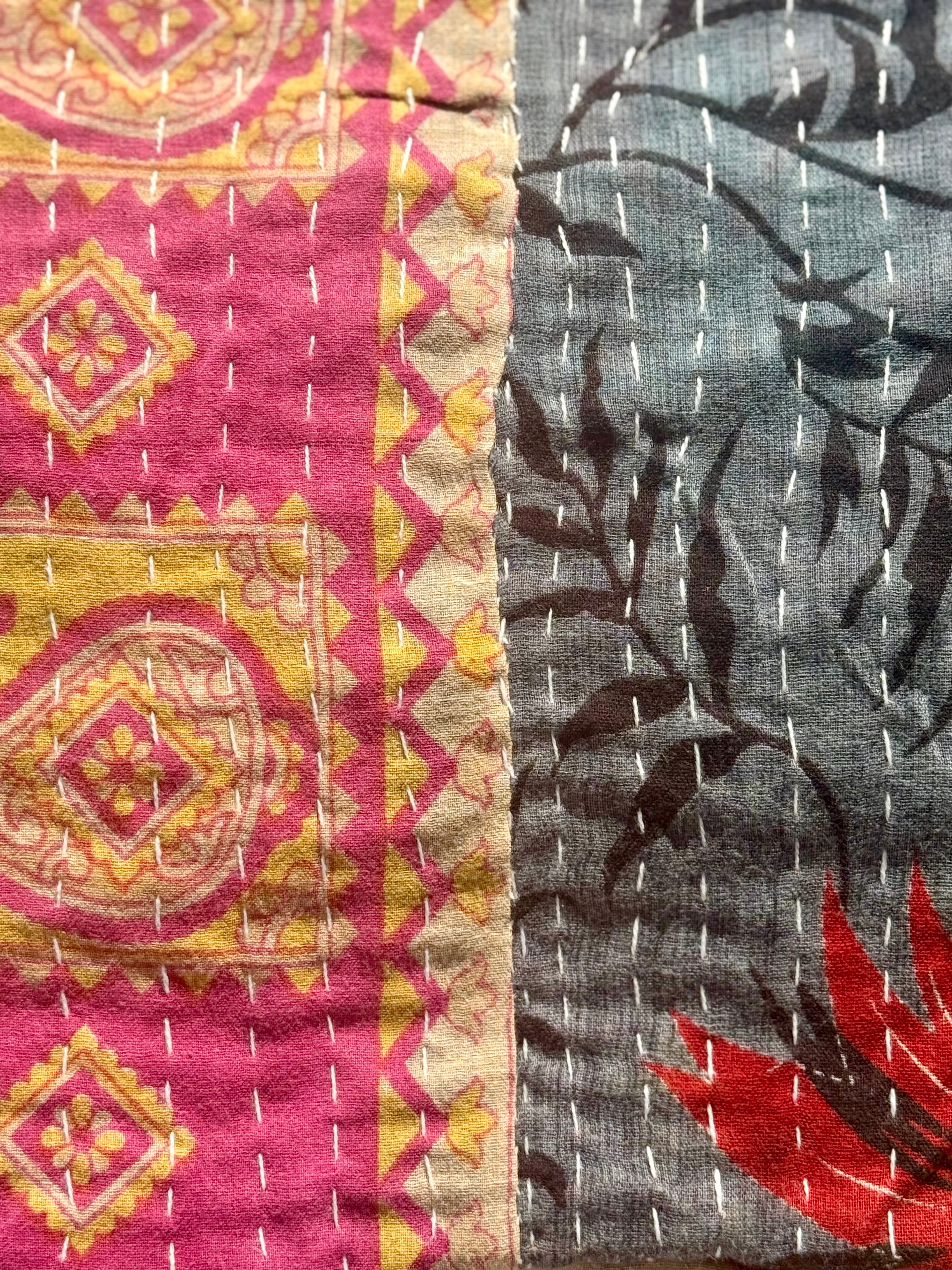  Vintage Kantha Quilts 150cm x 240cm - Stay Wild Collective  Decor