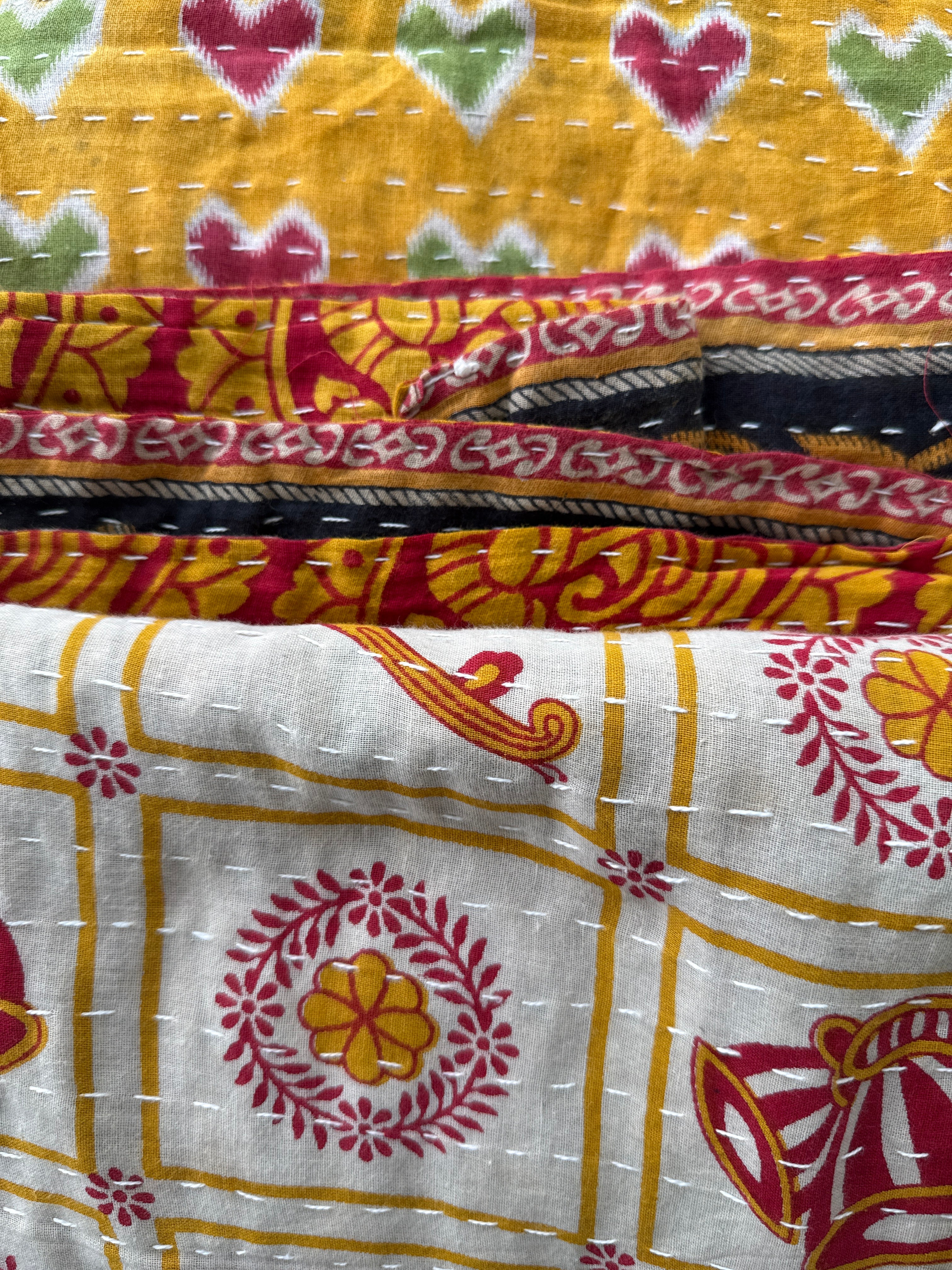  Vintage Kantha Quilts 150cm x 240cm - Stay Wild Collective  Decor