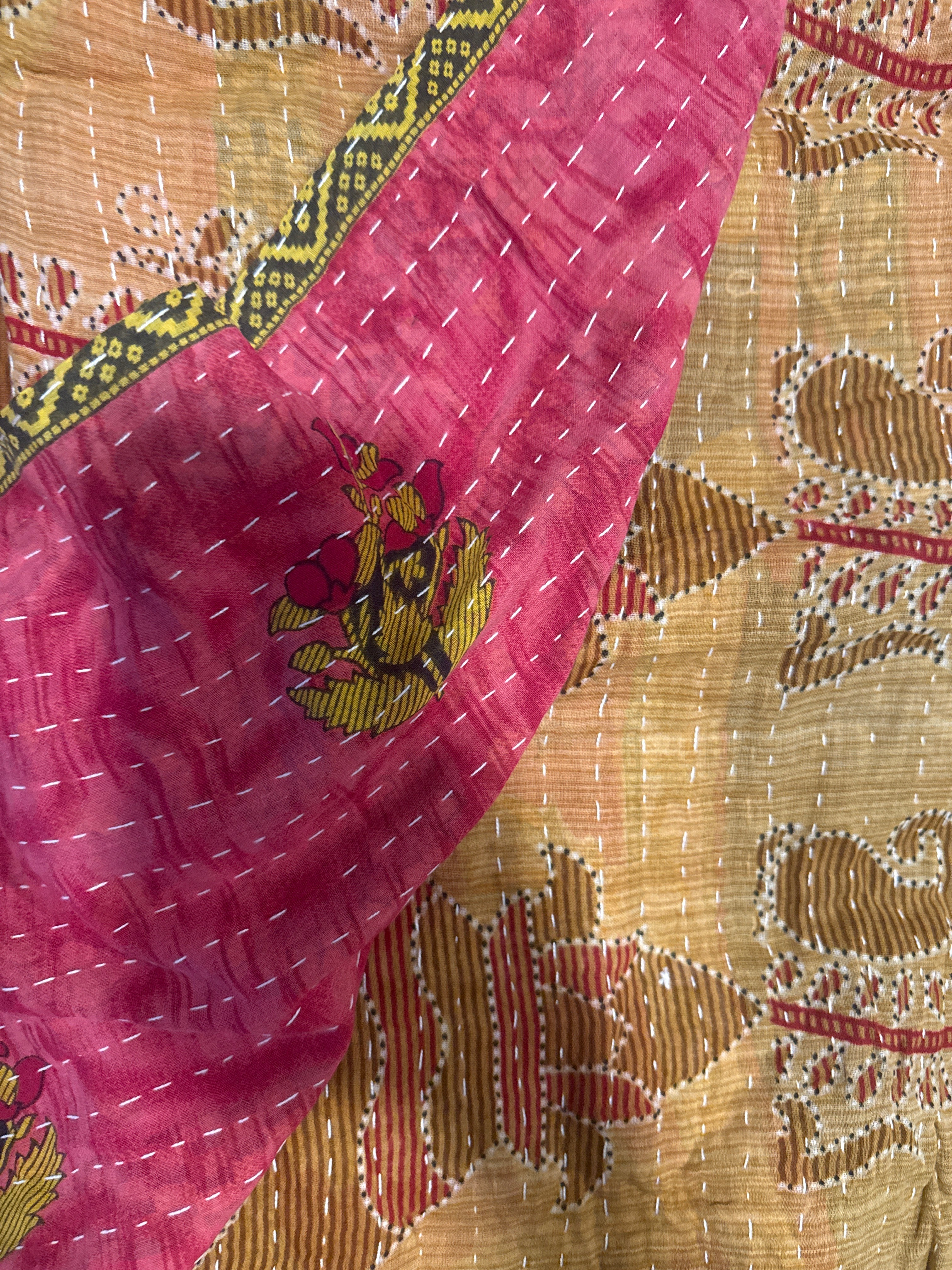  Vintage Kantha Quilts 150cm x 240cm - Stay Wild Collective  Decor