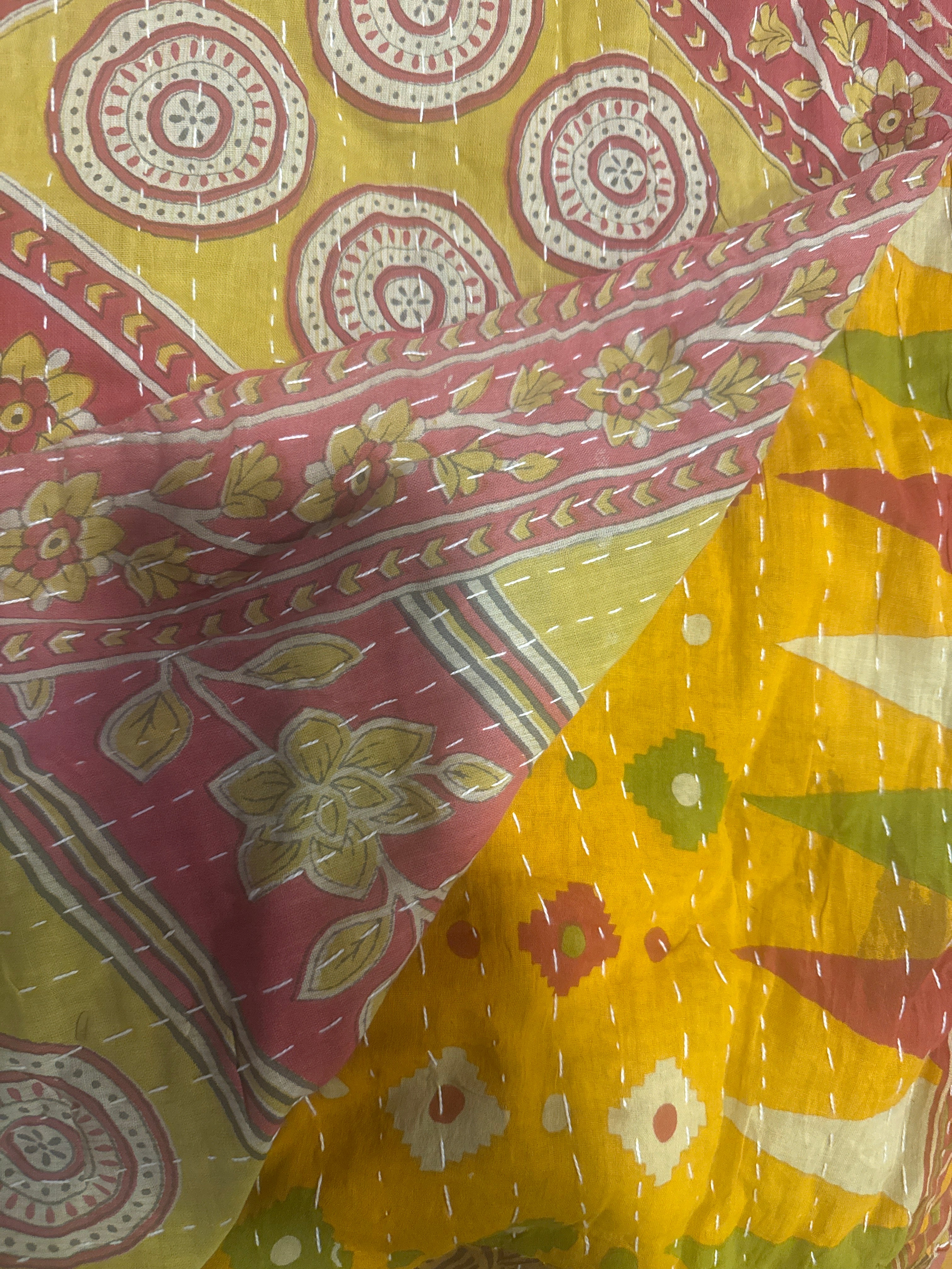  Vintage Kantha Quilts 150cm x 240cm - Stay Wild Collective  Decor