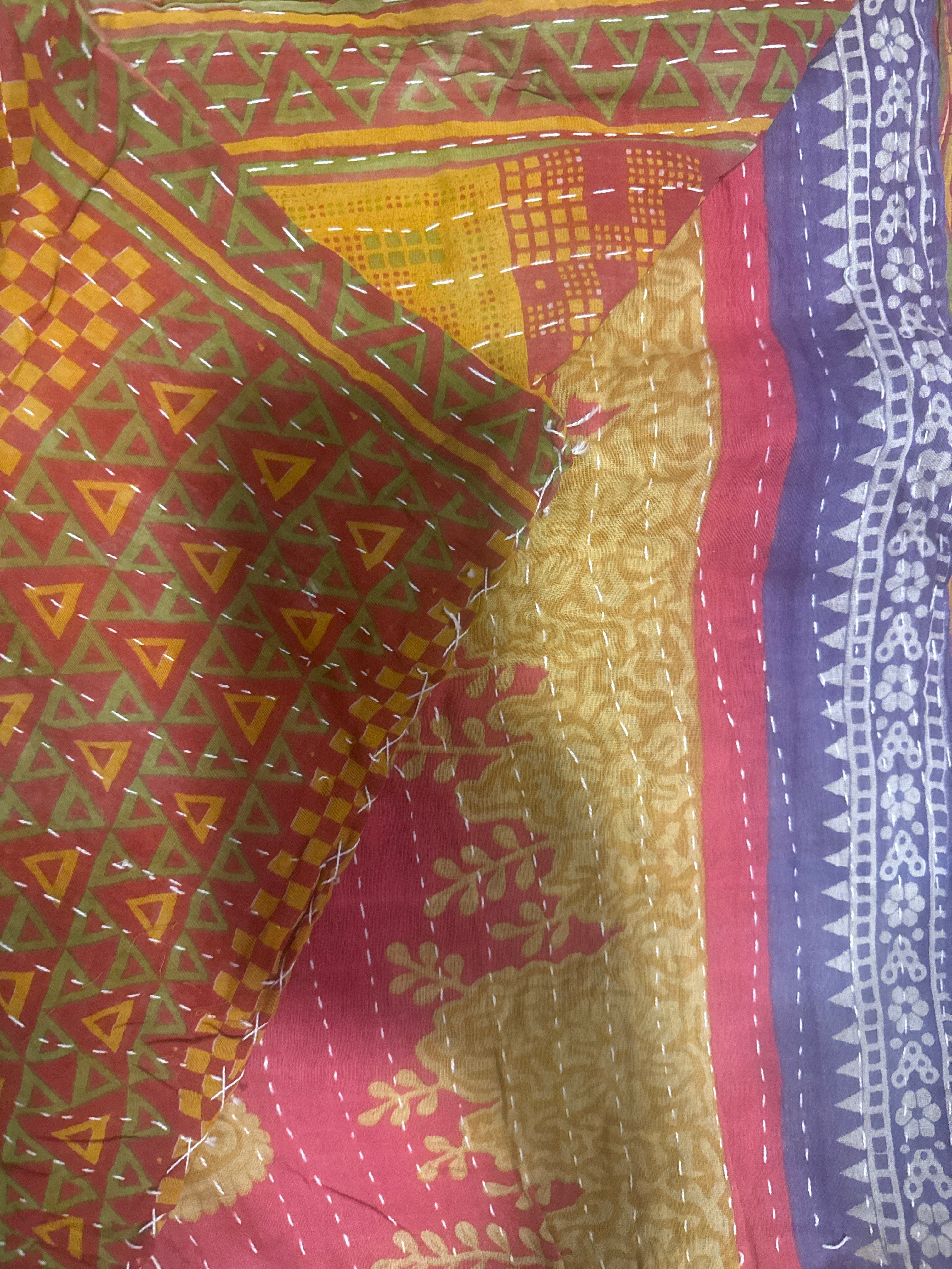  Vintage Kantha Quilts 150cm x 240cm - Stay Wild Collective  Decor