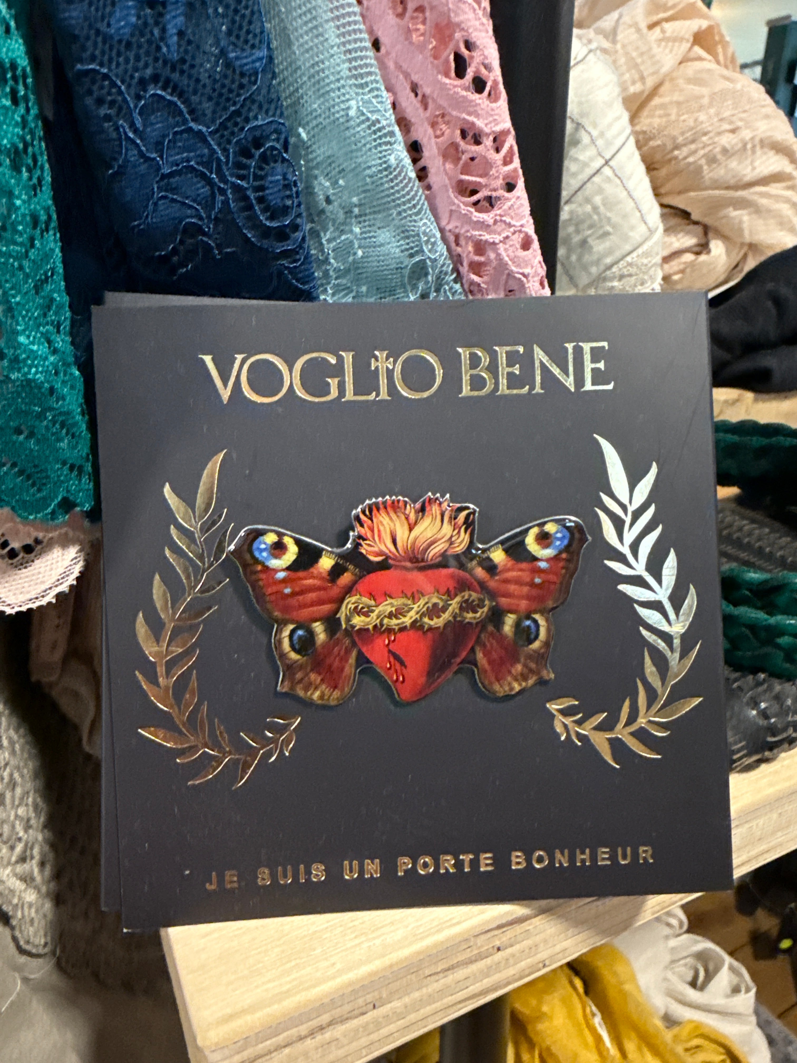  Voglio Bene Golden butterfly heart pin - Stay Wild Collective  