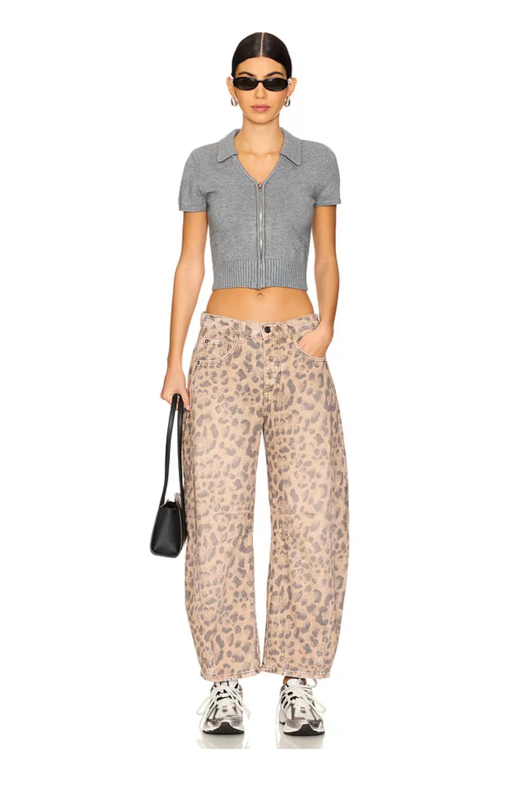  We The Free Good Luck Printed Mid Rise Barrel In Brown sugar 
Free People - Stay Wild Collective  