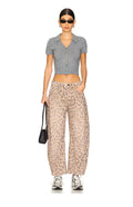 We The Free Good Luck Printed Mid Rise Barrel In Brown sugar 
Free People - Stay Wild Collective  
