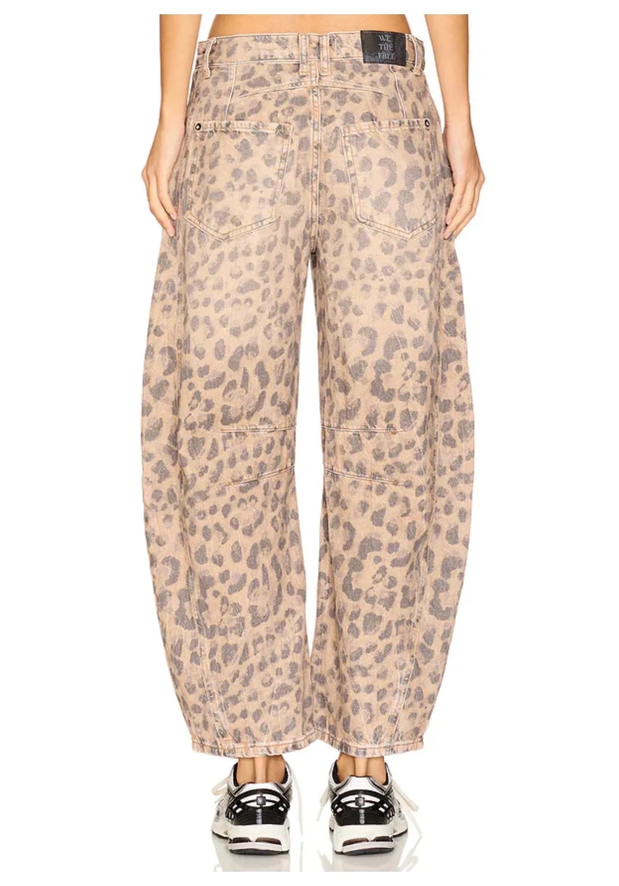  We The Free Good Luck Printed Mid Rise Barrel In Brown sugar 
Free People - Stay Wild Collective  