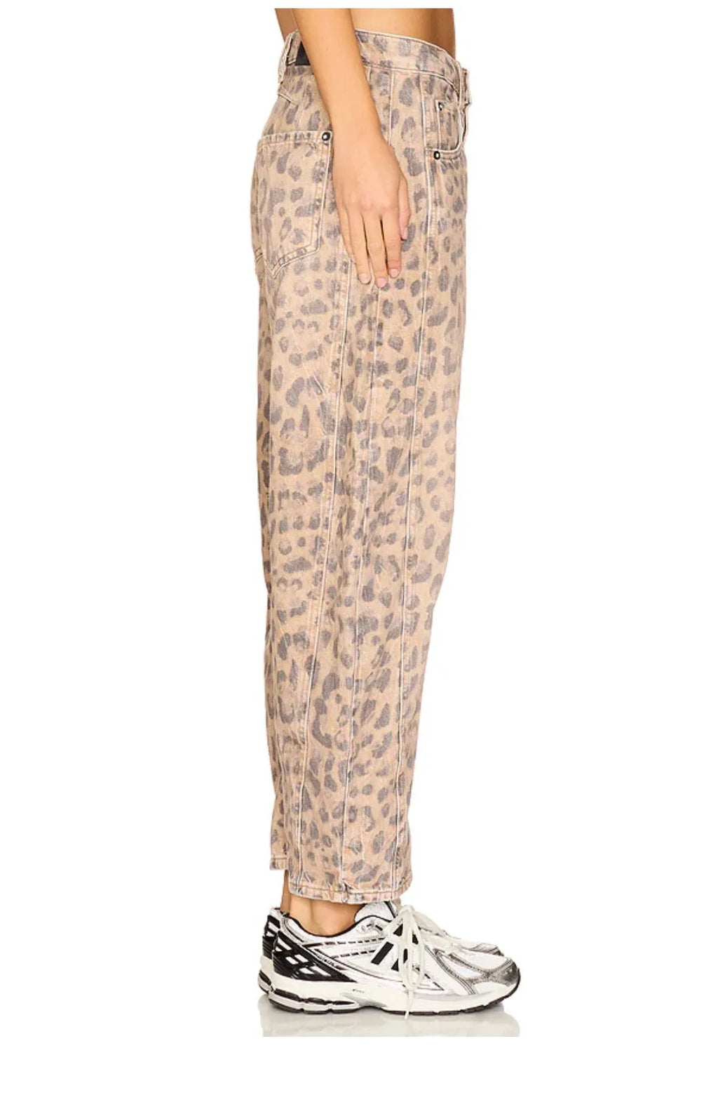  We The Free Good Luck Printed Mid Rise Barrel In Brown sugar 
Free People - Stay Wild Collective  