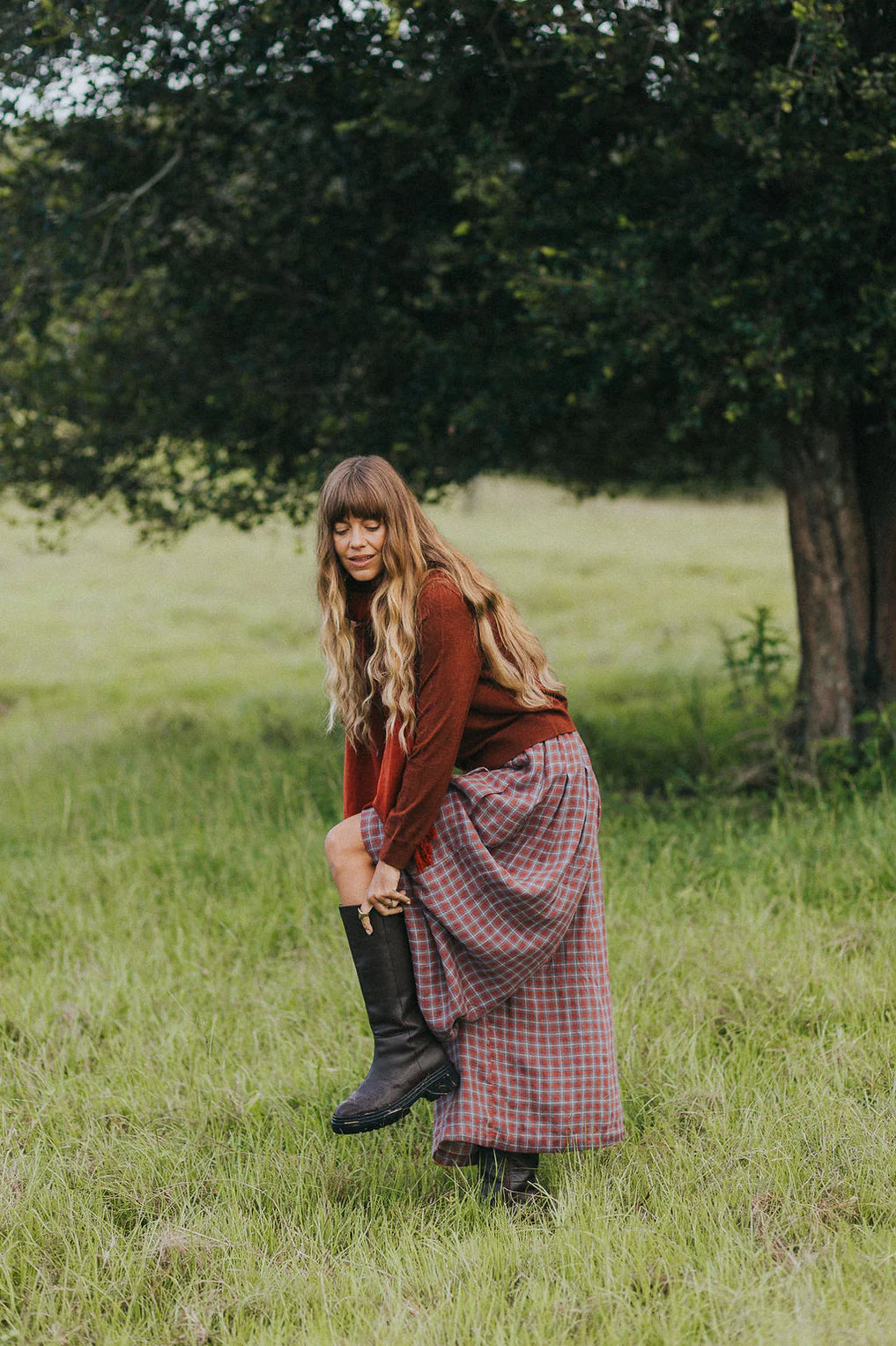  Women’s Red Check Linen Pants – 100% French Linen Relaxed Fit - Stay Wild Collective  