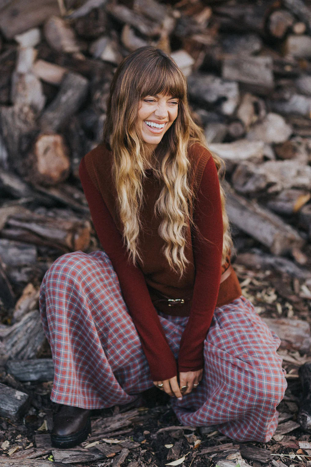  Women’s Red Check Linen Pants – 100% French Linen Relaxed Fit - Stay Wild Collective  