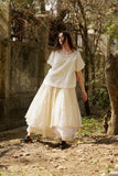 Meg by design AMÉLIE TUTU SLIP DRESS - LONG Warm White