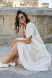 Meg by design AMÉLIE TUTU SLIP DRESS - LONG Warm White