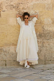 Meg by design AMÉLIE TUTU SLIP DRESS - LONG Warm White