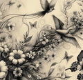  botanical in black and white decopage paper A3 - Stay Wild Collective  Decor