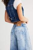 Free People Good Luck Mid-Rise Barrel Jeans