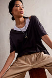 Free People Nina V-Neck Tee