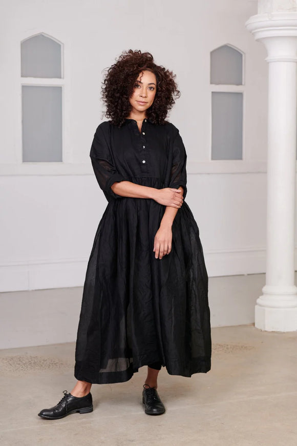 Meg by Design Edith Cotton Organdy Dress | Black