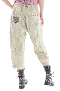 EMBROIDERED AMOUR MINERS PANTS 461 MAGNOLIA PEARL