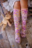 Magnolia Pearl Floral Teddy OTK Socks 142-SNWBL-OS - Stay Wild Collective  Socks