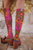 Magnolia Pearl Neon Leopard OTK Socks 183-HRBND-OS - Stay Wild Collective  Socks