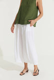 Montaigne Eadie Linen Pant with Gathering Detail