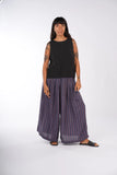 Montaigne French Linen Gather Pants in Stripe
