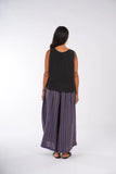 Montaigne French Linen Gather Pants in Stripe