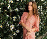 Ladli Helen dress midi red print A