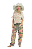 Appliqué floral miners pants PANTS 425-RILEY-OS