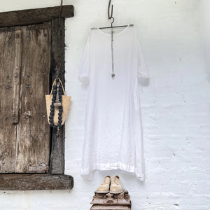 Jamila Cotton Organdy Dress | White