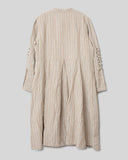 Ewa i Walla Berit COAT  Coat in pin stripe linen and decorative lacing - Stay Wild Collective  