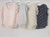 Renee linen spot tshirt - Stay Wild Collective  Tops