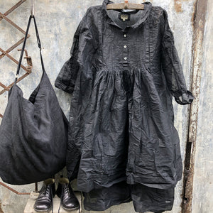 Paper Doll Cotton Organdy Dress | Black