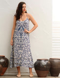 Ladli Slip Maxi Dress | jaipur blue and ruby red Cotton voile - Stay Wild Collective  Dresses