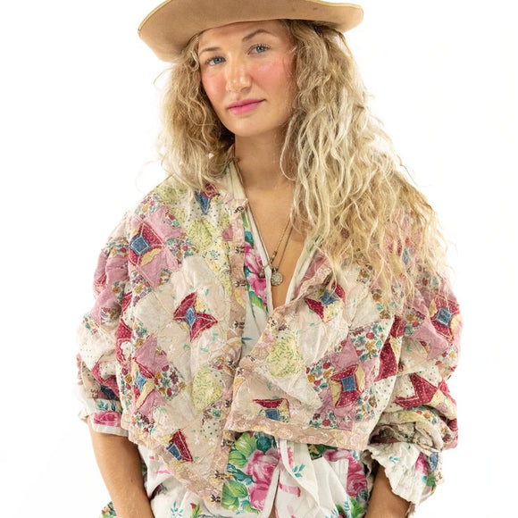 MAGNOLIA PEARL LUISA QUILTWORK COTTON CROPPED JACKET 541 - Stay Wild Collective  Coats & Jackets