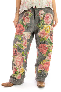 Magnolia Pearl Appliqué floral miners pants