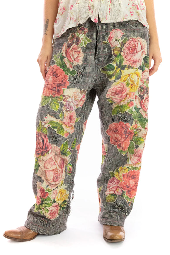 Magnolia Pearl Appliqué floral miners pants