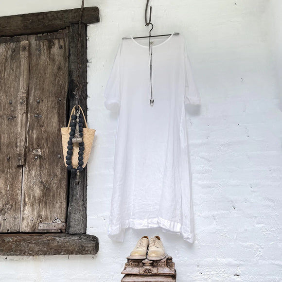 Jamila Cotton Organdy Dress | White - Stay Wild Collective  