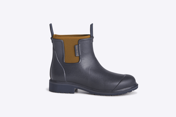 Merry People Bobbi Gumboot | Oxford Blue/Tan