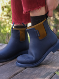 Last Chance Merry People Bobbi Gumboot | Oxford Blue/Tan (Enhanced Traction) - Stay Wild Collective  Shoes